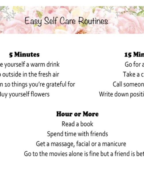 FREE Easy Self Care Routine Checklist