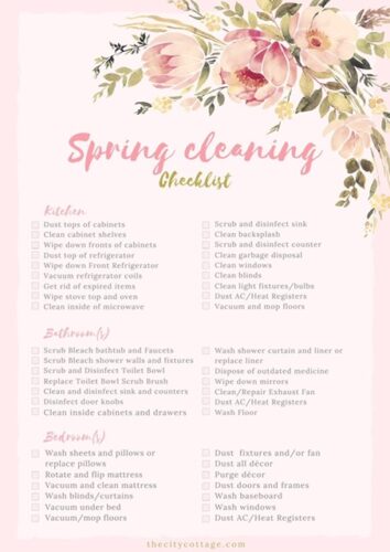 Spring Cleaning Checklist Refresh ETSY