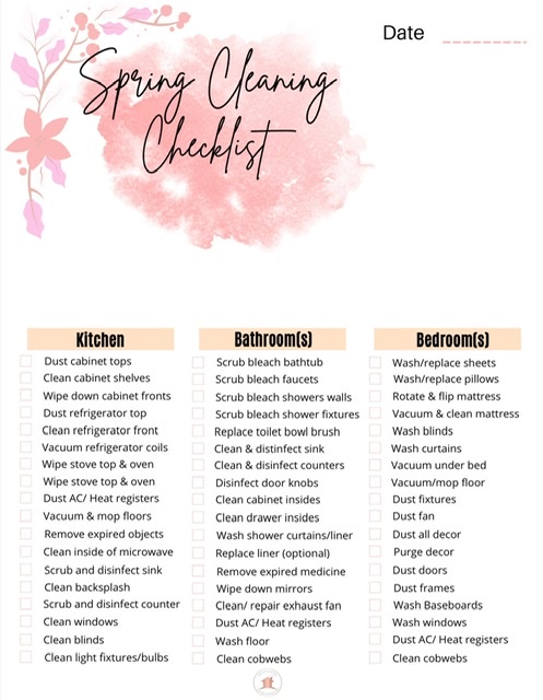 FREE Printable Spring Checklist