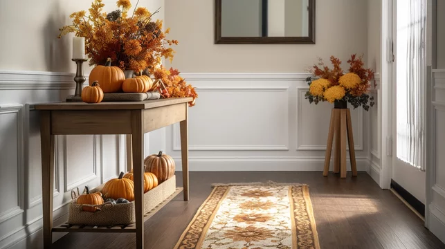 Simple and Cozy Fall Entryway Styling