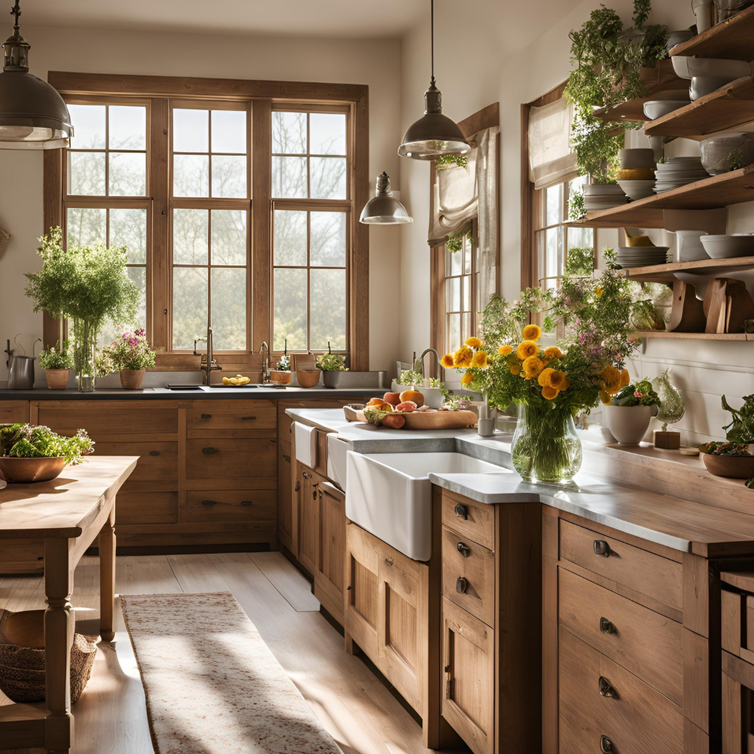 Farmhouse kitchen with farm