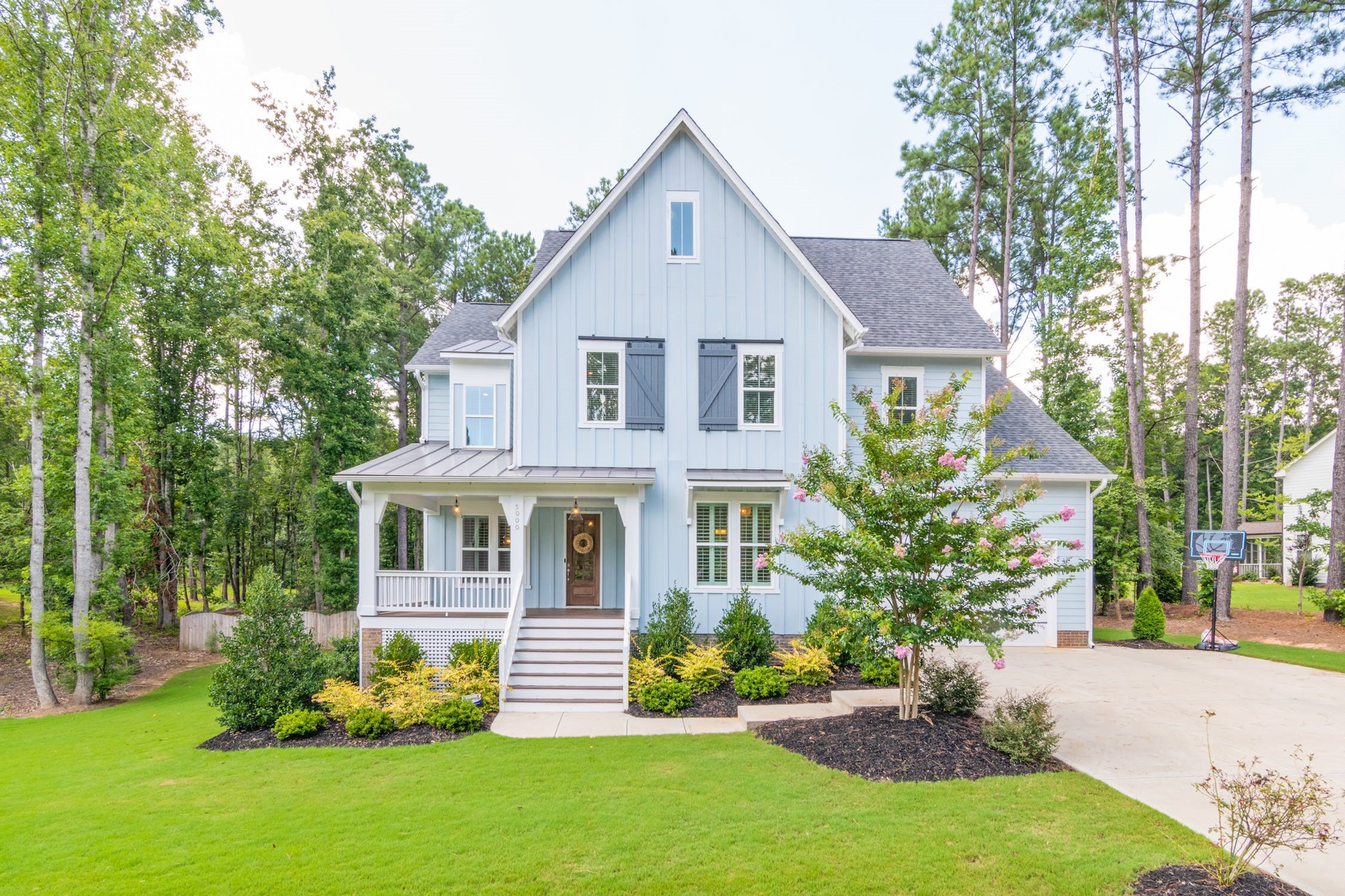 Blue farmhouse