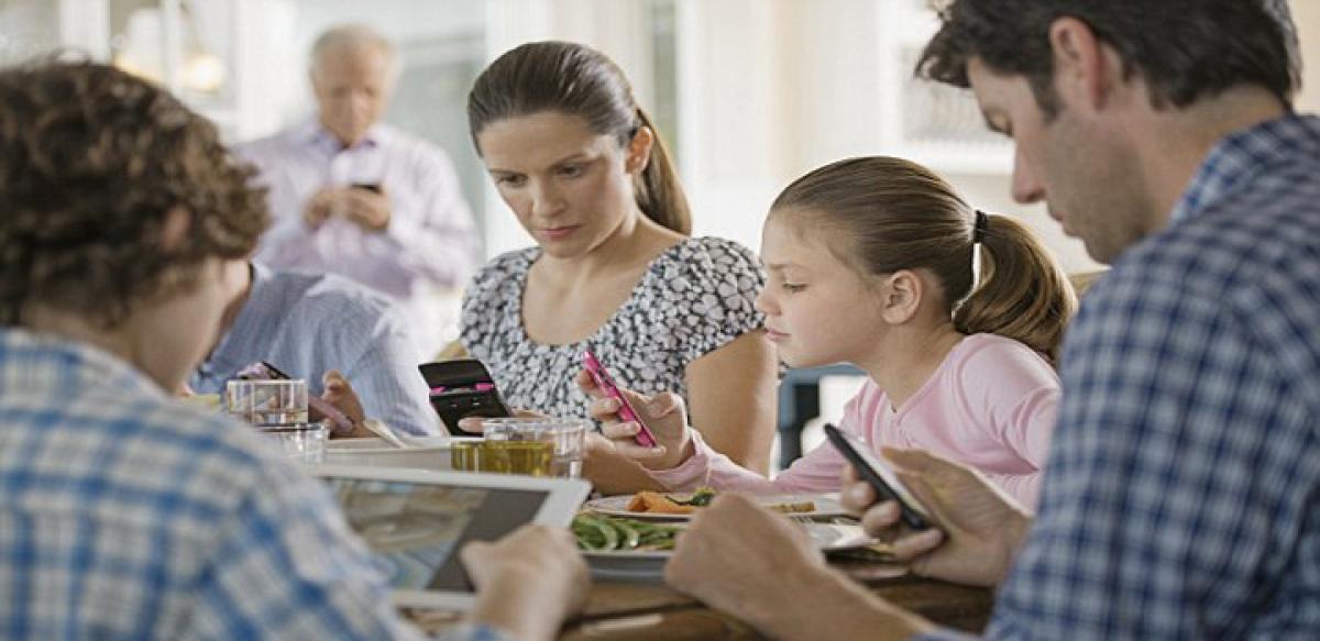 Cell phones at the table