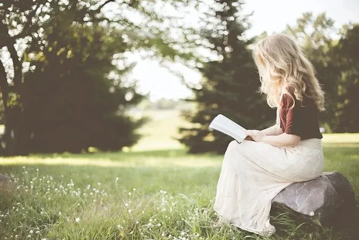 Girl reading book